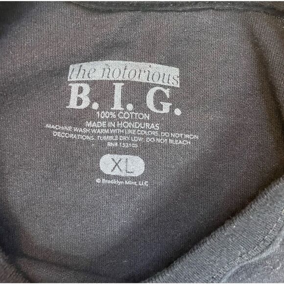 The Notorious BIG Biggie Smalls Graphic T-shirt Men XL Black Short Sleeve Music - Picture 4 of 5
